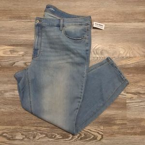 Old Navy High Rise Super Skinny Light Rinse Jeans 20 NWT